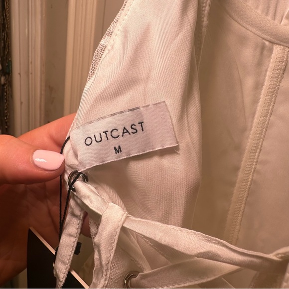 Outcast Clothing Dylan Mini Dress in White Lace - Picture 4 of 6